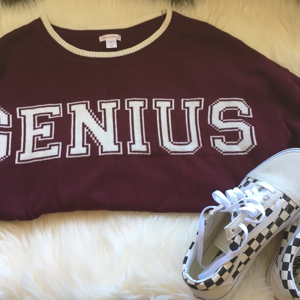 NWOT Xhilaration cropped campus sweater